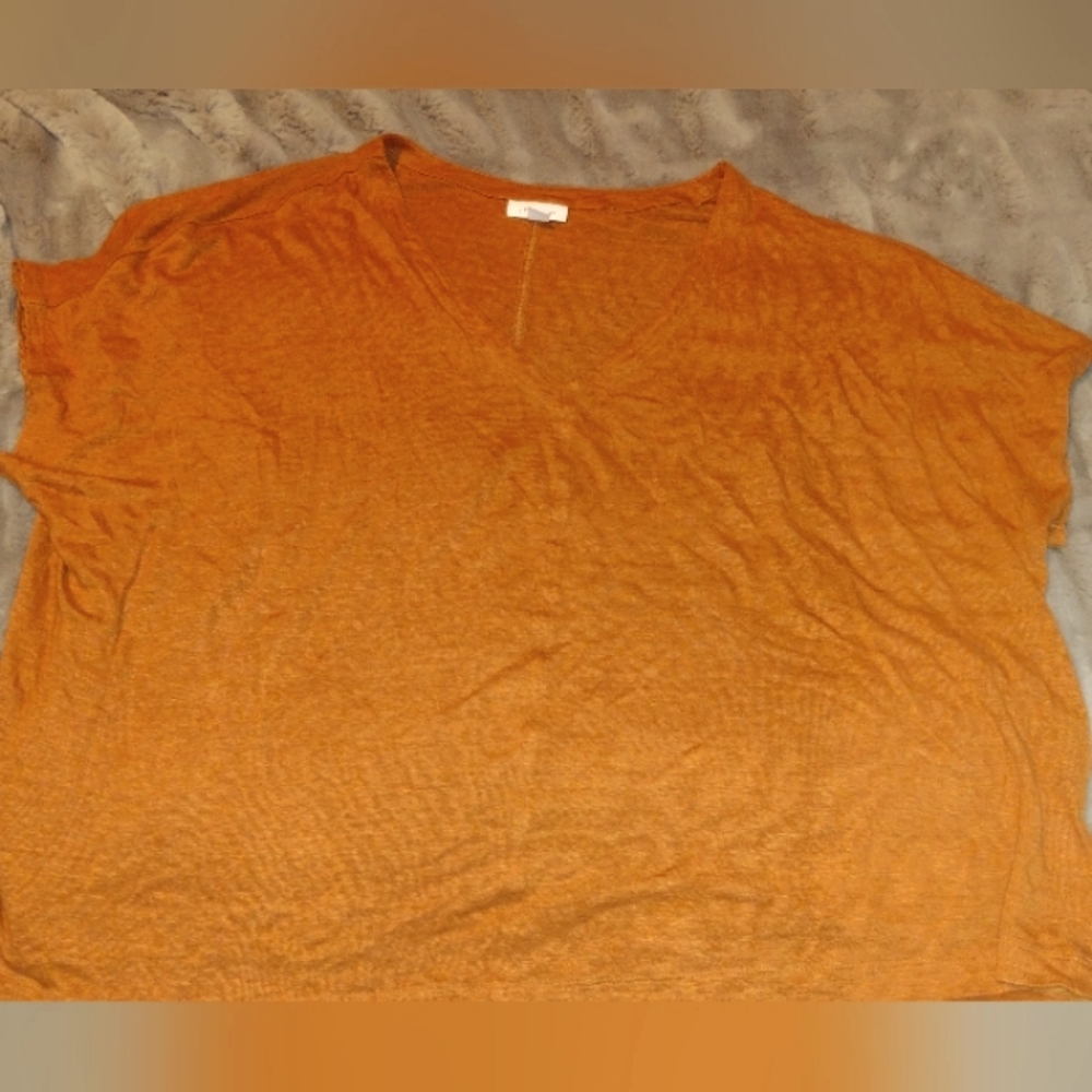 J. Jill 2X 100% Linen V neck Top
